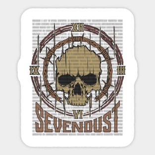 Sevendust Vintage Skull Sticker